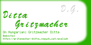ditta gritzmacher business card